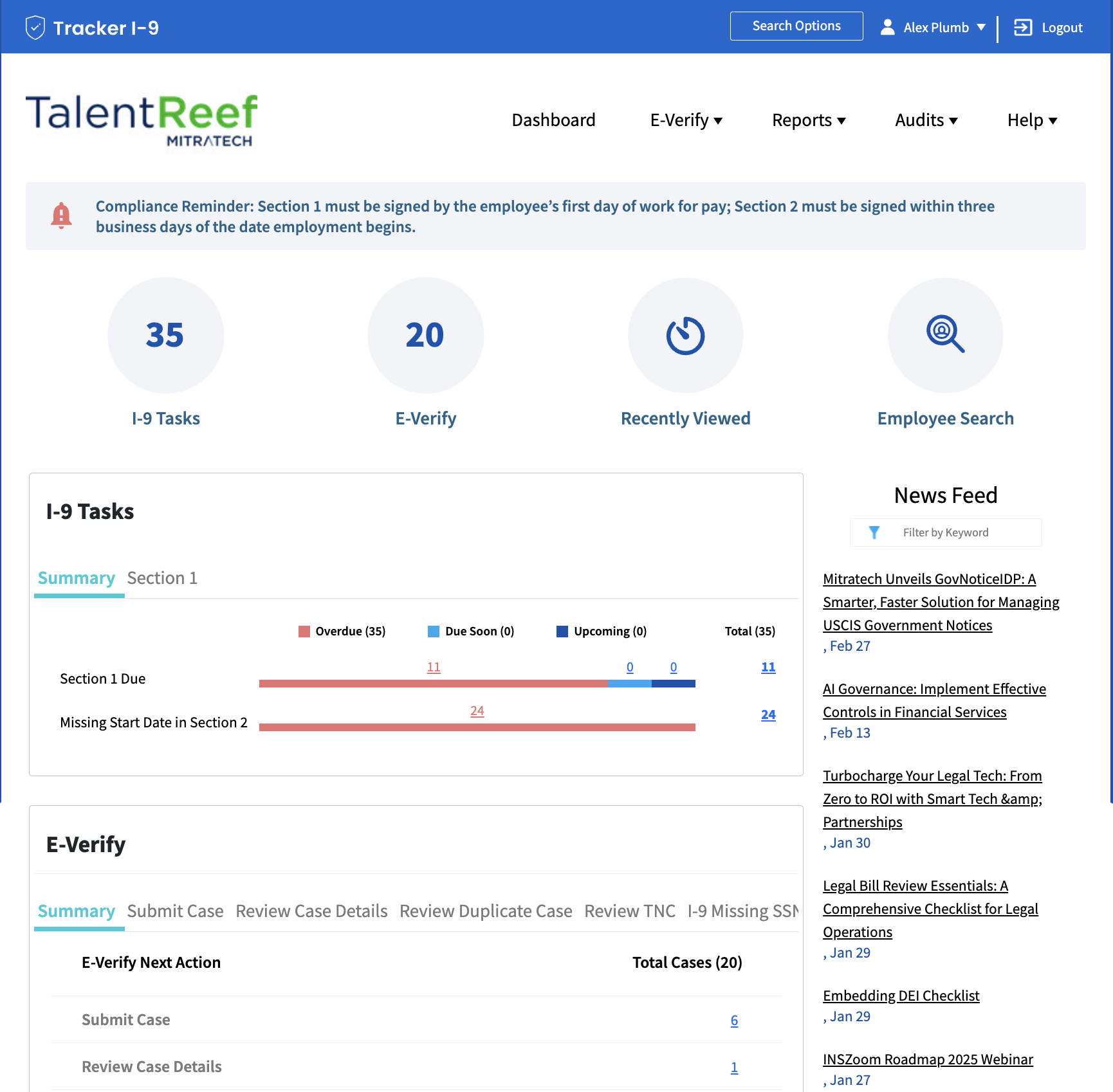 Tracker I-9 Integration